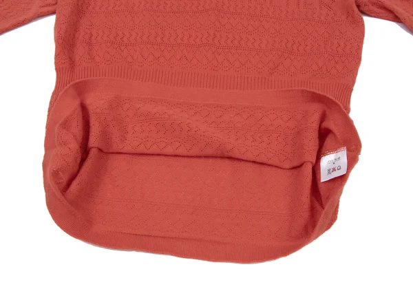 Jean Paul GAULTIER FEMME Cotton Logo Mesh Knit Top K-175244_011