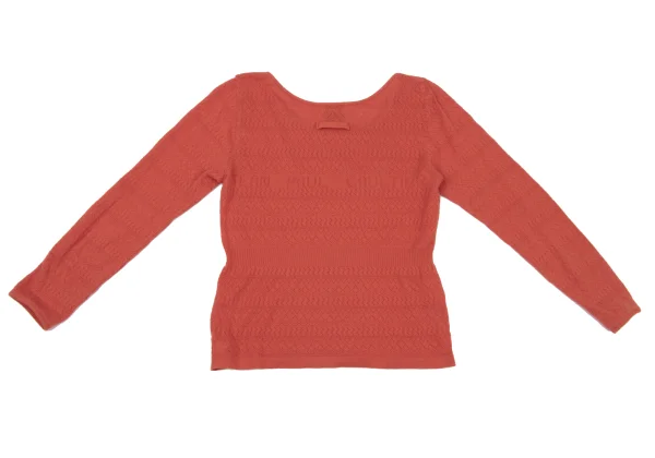 Jean Paul GAULTIER FEMME Cotton Logo Mesh Knit Top K-175244_012