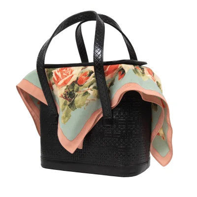 Jean Paul GAULTIER Emboss Design Scarf Sandwiched Bag