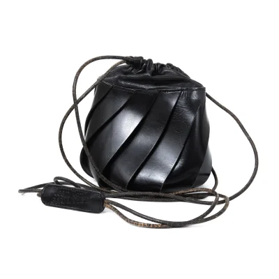 Jean Paul GAULTIER Spiraling Layered Leather Strap Bag