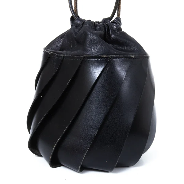 Jean Paul GAULTIER Spiraling Layered Leather Strap Bag K-175247_003