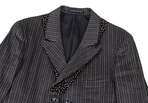 Yohji Yamamoto POUR HOMME Linen Blended Stripe Jacket K-175248_002