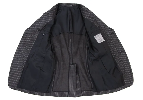 Yohji Yamamoto POUR HOMME Linen Blended Stripe Jacket K-175248_015