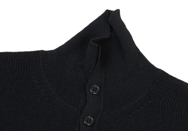 Y's Stand Collar Mesh Long Knit Cardigan K-175249_004