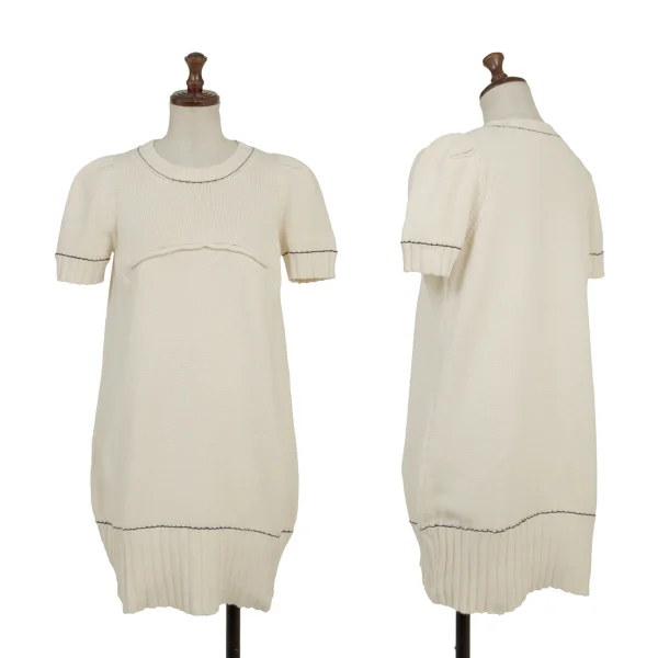 Y's Out-seam Design Knit Tunic Cream S-M K-175251_001