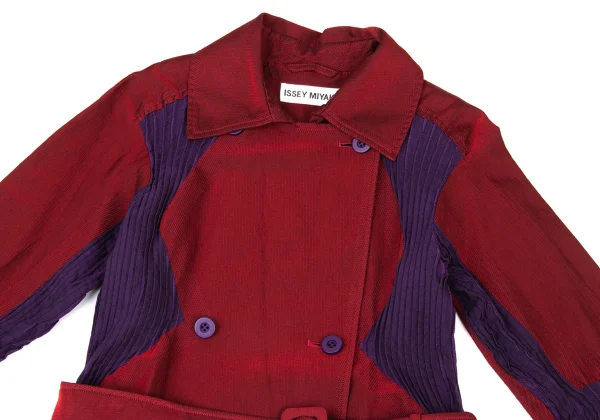 ISSEY MIYAKE Pleats Switching Coat K-175252_003