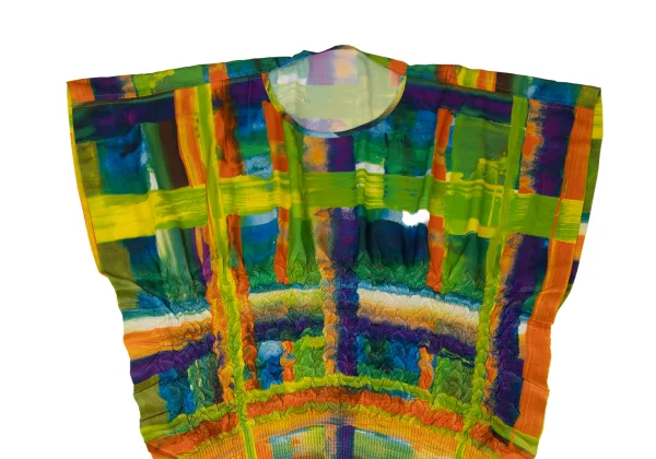 ISSEY MIYAKE Colorful Graphic Print Wrinkle Pleated Top K-175254_003
