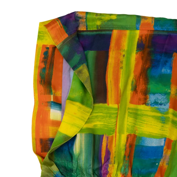 ISSEY MIYAKE Colorful Graphic Print Wrinkle Pleated Top K-175254_006