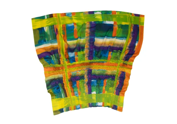ISSEY MIYAKE Colorful Graphic Print Wrinkle Pleated Top K-175254_010