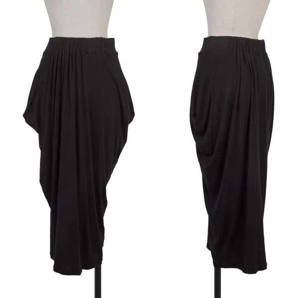 ISSEY MIYAKE Rayon Blended Stretched Skirt Black 2 K-175255_001