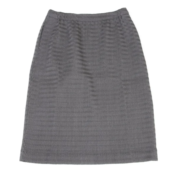 ISSEY MIYAKE Wool Blended Wave Pleats Skirt K-175256_002