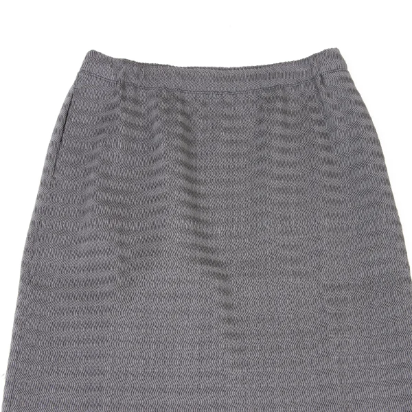 ISSEY MIYAKE Wool Blended Wave Pleats Skirt K-175256_003