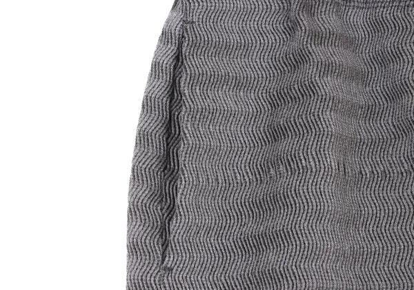 ISSEY MIYAKE Wool Blended Wave Pleats Skirt K-175256_004