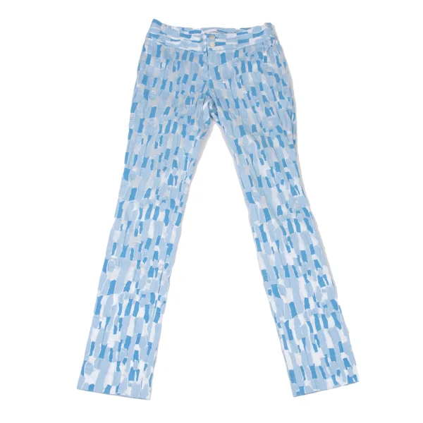 ISSEY MIYAKE Graphic Jacquard Stretch Pants Sky blue 1 K-175258_001