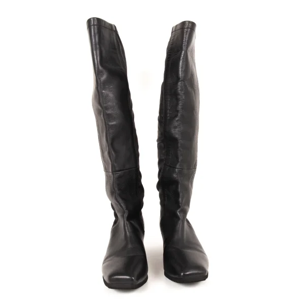 ISSEY MIYAKE Switching Leather Long Boots K-175266_002