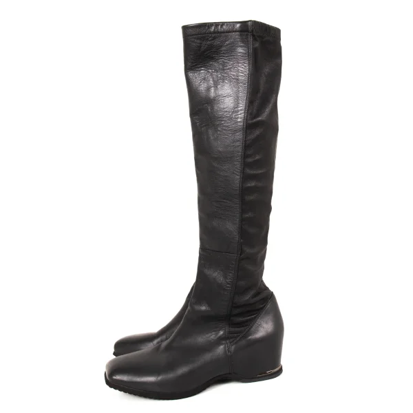 ISSEY MIYAKE Switching Leather Long Boots K-175266_003