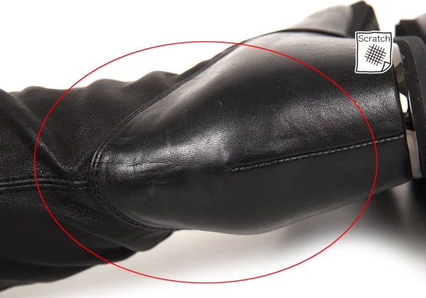 ISSEY MIYAKE Switching Leather Long Boots K-175266_010