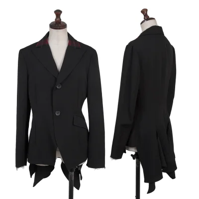 Yohji Yamamoto NOIR Wool Gaba Switching Collar Jacket