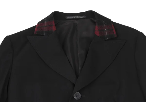 Yohji Yamamoto NOIR Wool Gaba Switching Collar Jacket K-175268_004