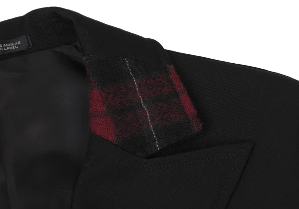 Yohji Yamamoto NOIR Wool Gaba Switching Collar Jacket K-175268_005