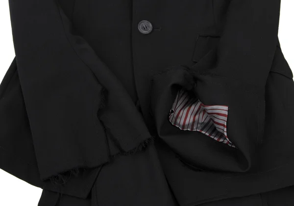 Yohji Yamamoto NOIR Wool Gaba Switching Collar Jacket K-175268_007