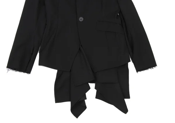 Yohji Yamamoto NOIR Wool Gaba Switching Collar Jacket K-175268_008