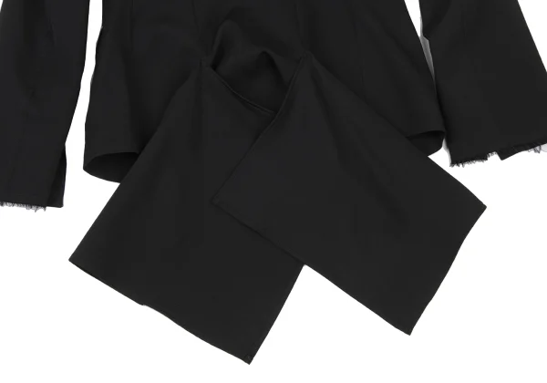 Yohji Yamamoto NOIR Wool Gaba Switching Collar Jacket K-175268_013