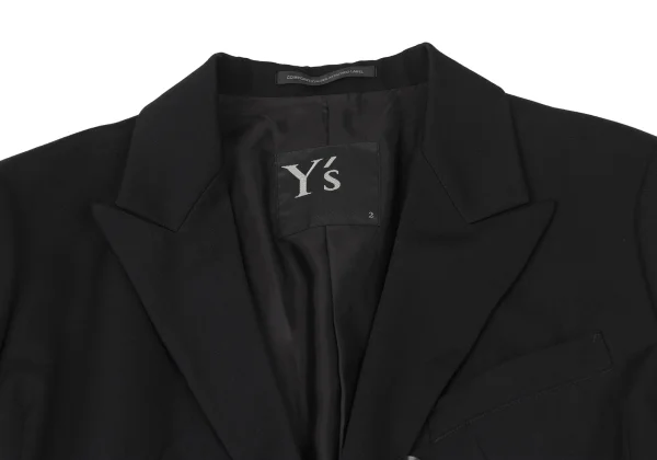 Y's Wool Gaba Zip Design Long Spencer Jacket K-175269_004