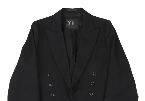 Y's Wool Gabardine Button Detail Spencer Jacket K-175270_003