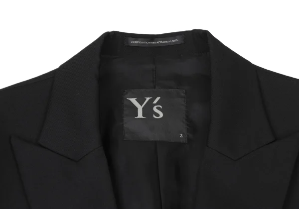 Y's Wool Gabardine Button Detail Spencer Jacket K-175270_004