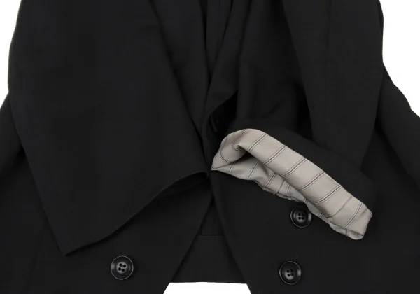 Y's Wool Gabardine Button Detail Spencer Jacket K-175270_006