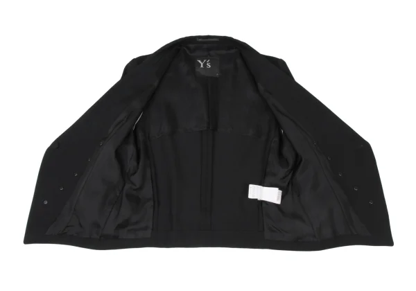 Y's Wool Gabardine Button Detail Spencer Jacket K-175270_011