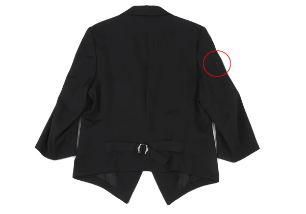 Y's Wool Gabardine Button Detail Spencer Jacket K-175270_012