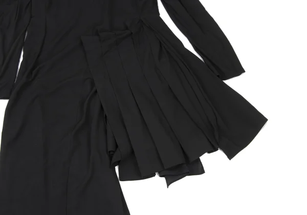 Yohji Yamamoto collections Side Layered Tuck Asymmetrical Long Jacket K-175273_014