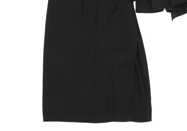 Yohji Yamamoto collections Side Layered Tuck Asymmetrical Long Jacket K-175273_015