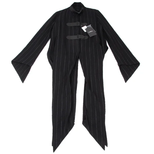 LIMI feu Cotton Blend Belted Slits Long Striped Coat  K-175276_002