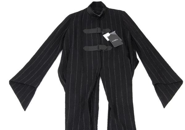 LIMI feu Cotton Blend Belted Slits Long Striped Coat  K-175276_003