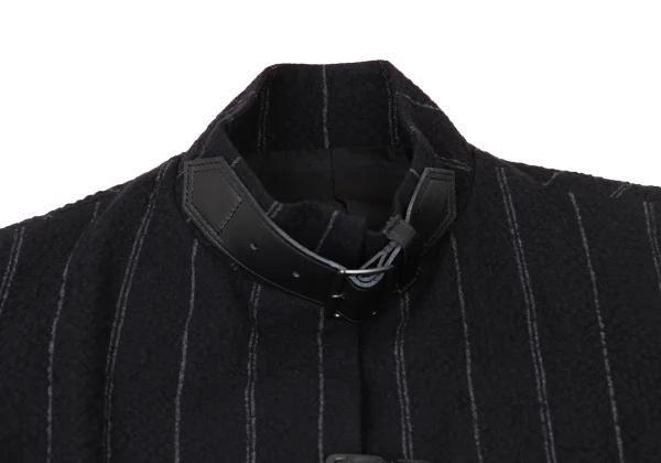 LIMI feu Cotton Blend Belted Slits Long Striped Coat  K-175276_004