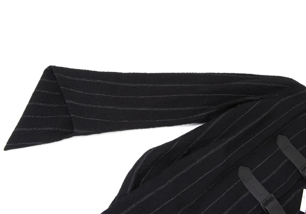 LIMI feu Cotton Blend Belted Slits Long Striped Coat  K-175276_005