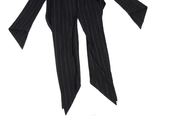 LIMI feu Cotton Blend Belted Slits Long Striped Coat  K-175276_007