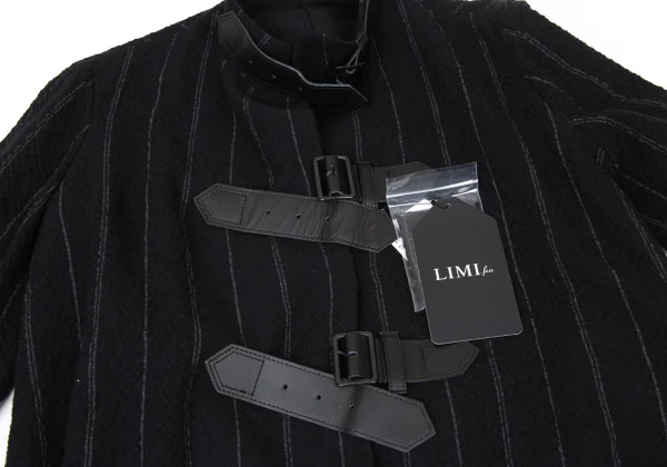 LIMI feu Cotton Blend Belted Slits Long Striped Coat  K-175276_009