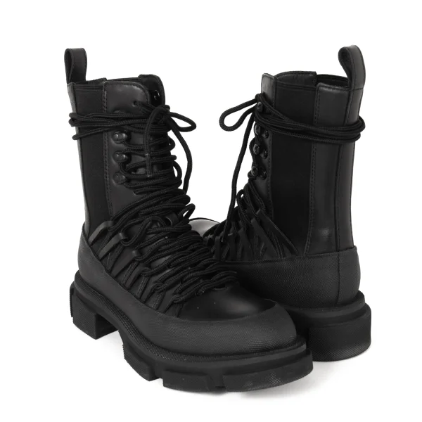 Y's×both 50th Anniversary Side Gore Lece Up Leather Boots Black 24 (US About 7) K-175278_001