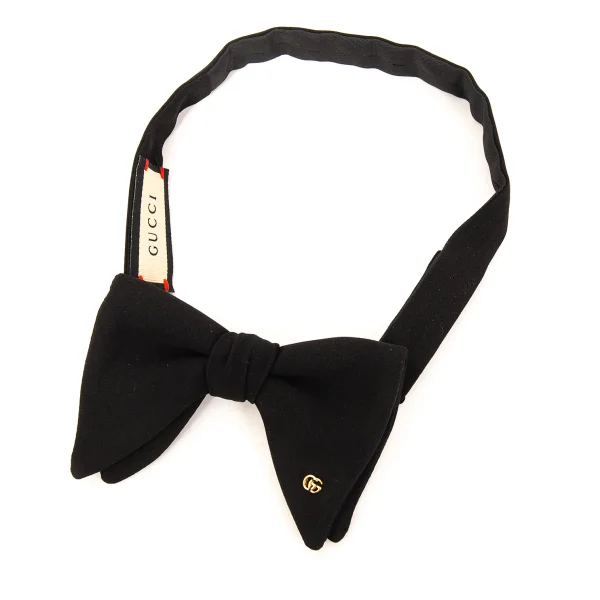 GUCCI Silk Crape Bow Tie Black  K-175279_001