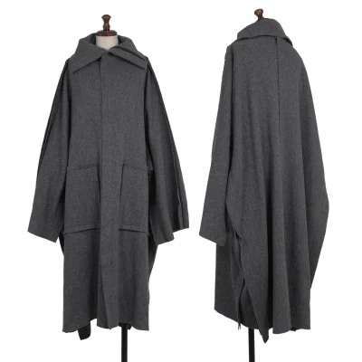 RAGNE KIKAS for Yohji Yamamoto Out Seam High Neck Knit Coat