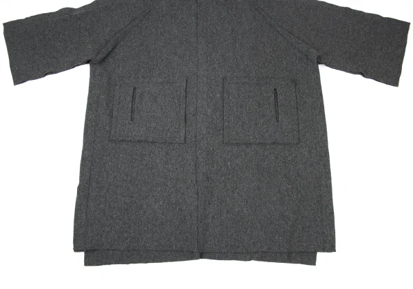 RAGNE KIKAS for Yohji Yamamoto Out Seam High Neck Knit Coat K-175282_008