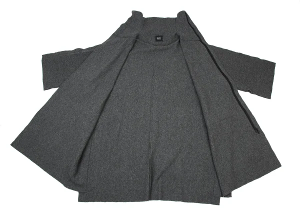 RAGNE KIKAS for Yohji Yamamoto Out Seam High Neck Knit Coat K-175282_012