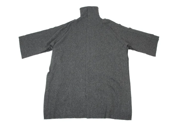 RAGNE KIKAS for Yohji Yamamoto Out Seam High Neck Knit Coat K-175282_013