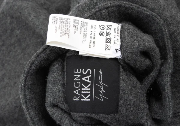 RAGNE KIKAS for Yohji Yamamoto Out Seam High Neck Knit Coat K-175282_016