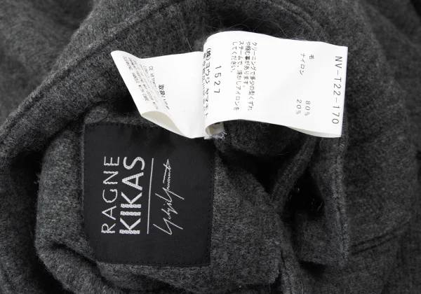 RAGNE KIKAS for Yohji Yamamoto Out Seam High Neck Knit Coat K-175282_017