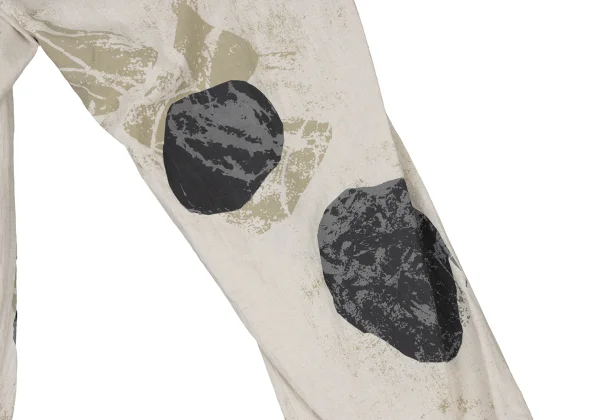 Y's Cotton Linen Poplin Pigment-Print Cargo Pants K-175285_014
